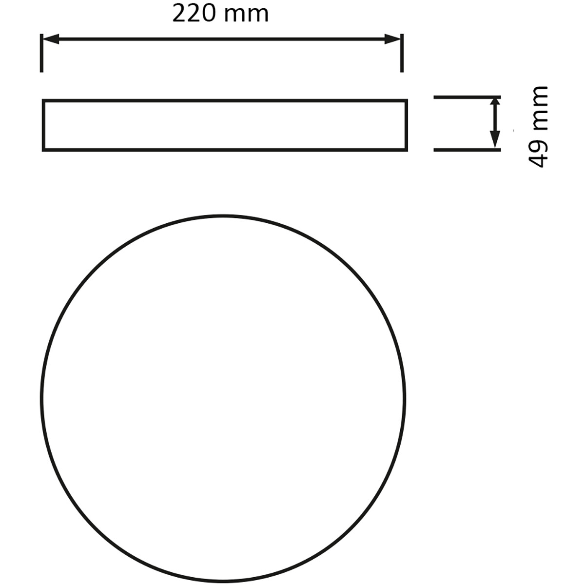 Plafonnier LED - Éclairage de Plafond - Lumière de Salle de Bain - Andres - En Saillie Rond 15W - Étanche IP54 - Blanc Froid 6400K - Mat Blanc - Plastique