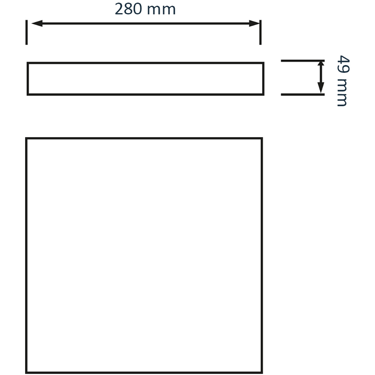 Plafonnier LED - Éclairage de Plafond - Lumière de Salle de Bain - Andres - En Saillie Carré 20W - Étanche IP54 - Blanc Froid 6400K - Mat Blanc - Plastique