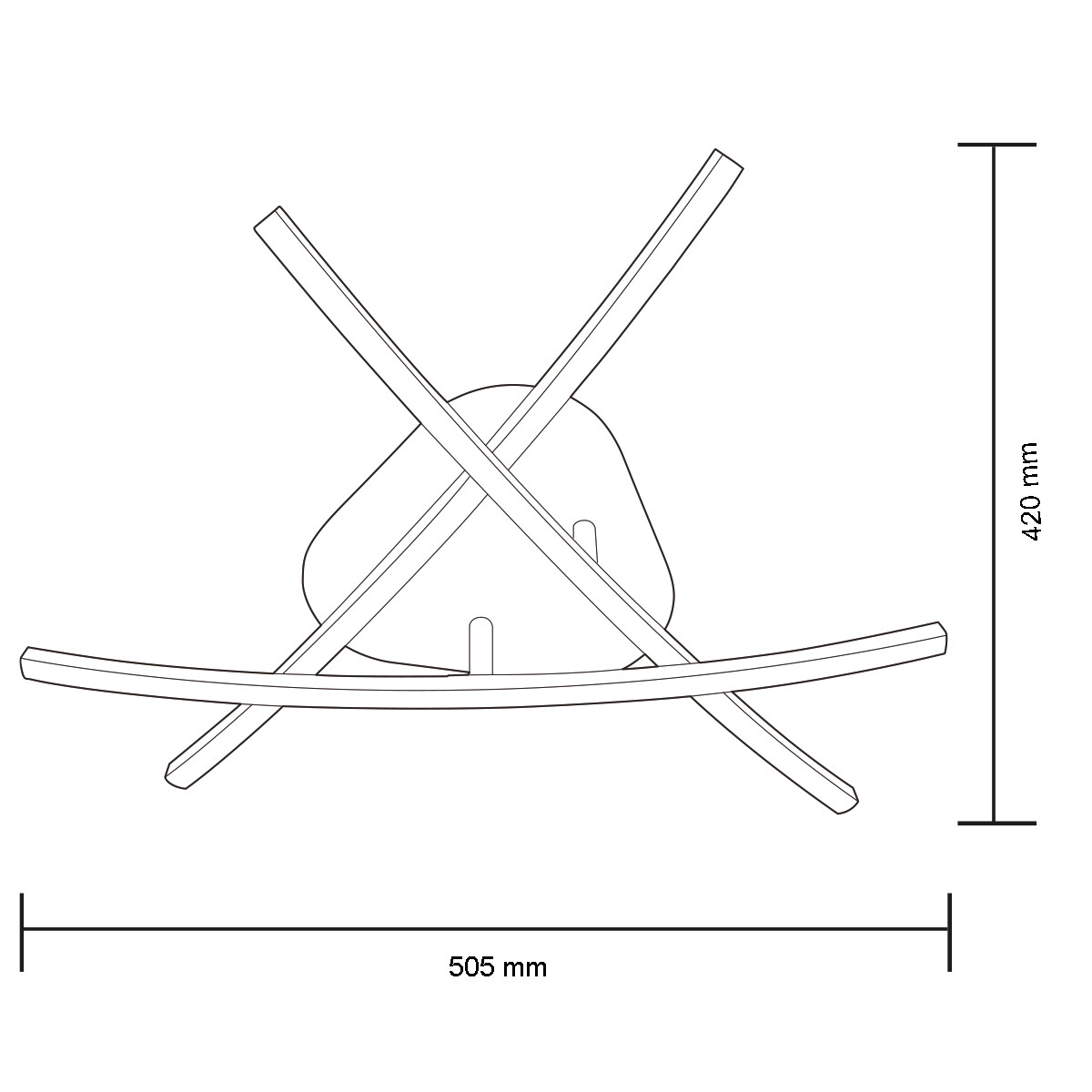 Plafonnier LED - Éclairage de Plafond - Critos - 20W - Blanc Neutre 4000K - Mat Chrome - Aluminium