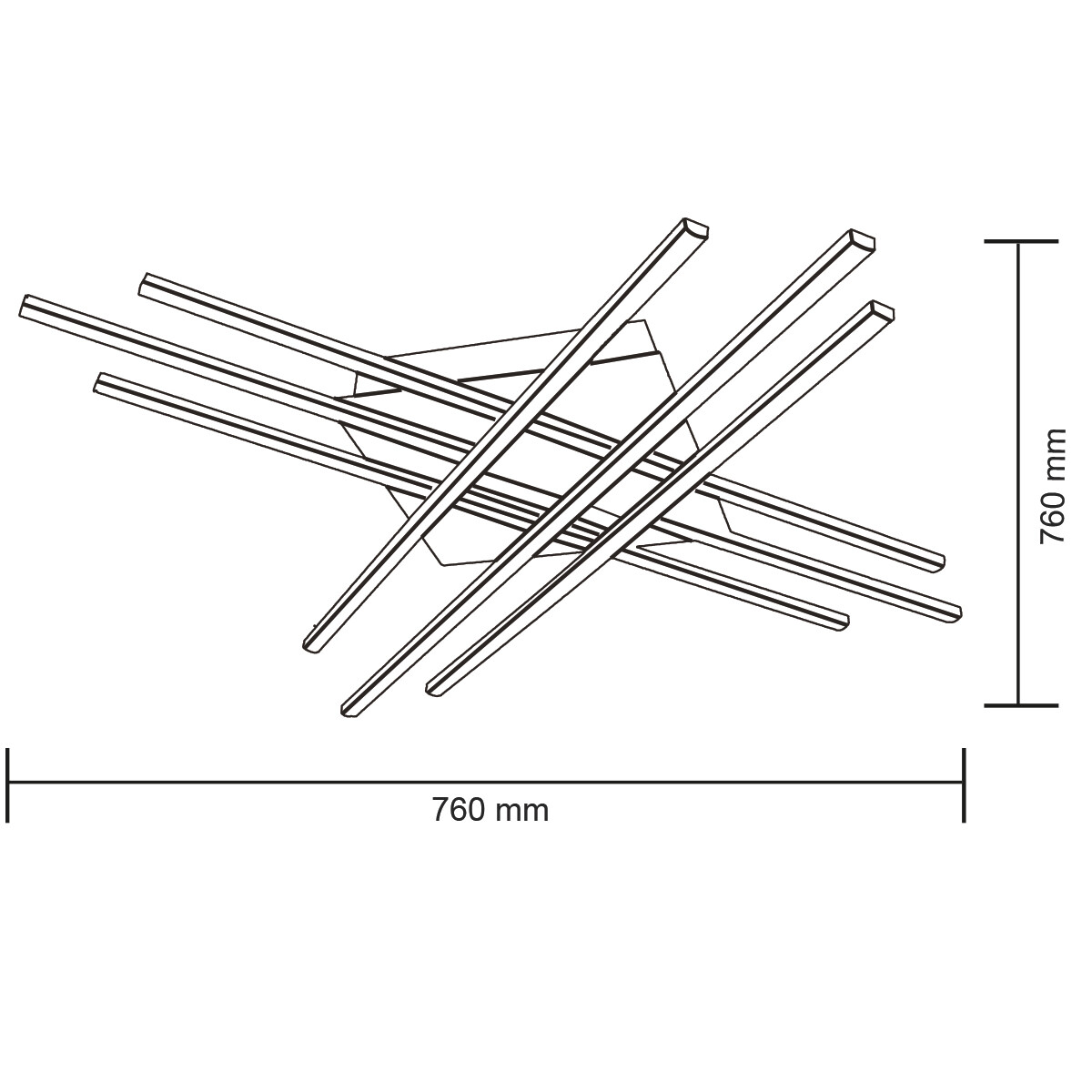 Plafonnier LED - Éclairage de Plafond - Glomin - 45W - Blanc Neutre 4000K - Mat Chrome - Aluminium