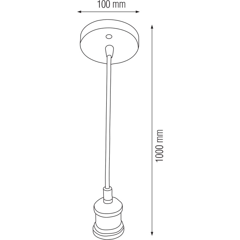 Suspension LED - Luminaire Suspendu - Industriel - Rond - Mat Chrome Aluminium - E27