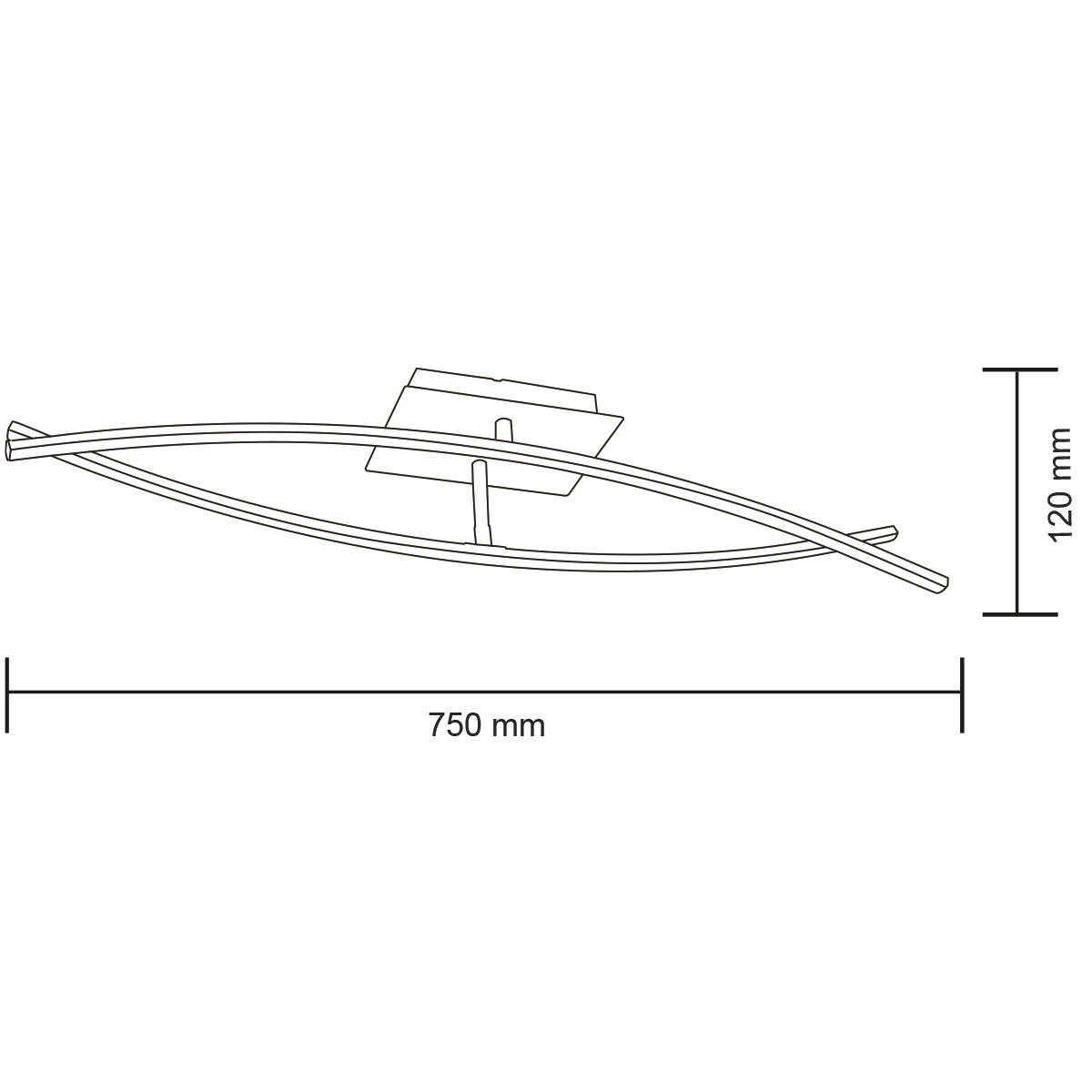 Plafonnier LED - Éclairage de Plafond - Onamo - 16W - Blanc Neutre 4000K - Mat Chrome - Aluminium