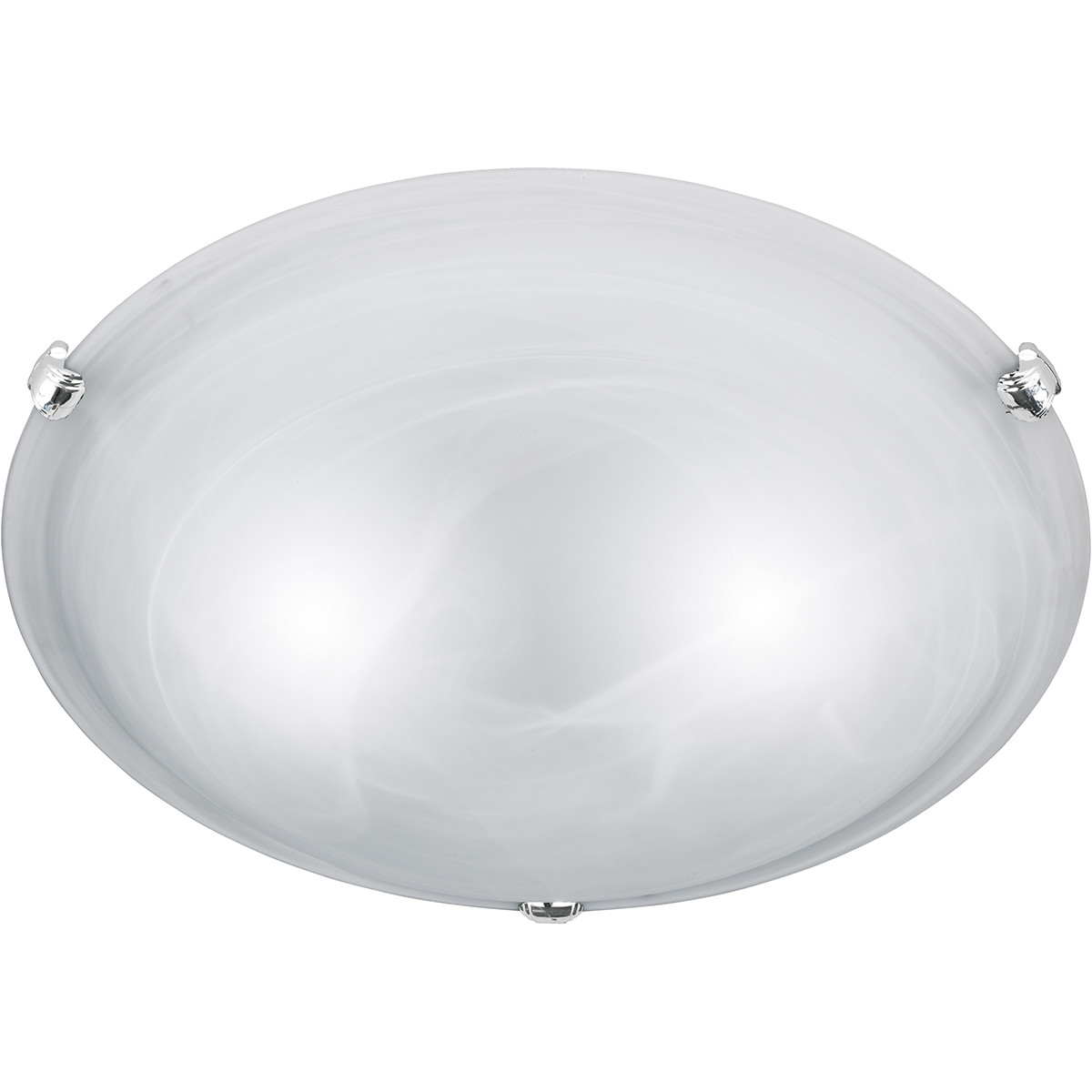 Plafonnier LED - Éclairage de Plafond - Trion Adirona XL - Douille E27 - Rond - Mat Nickel - Aluminium