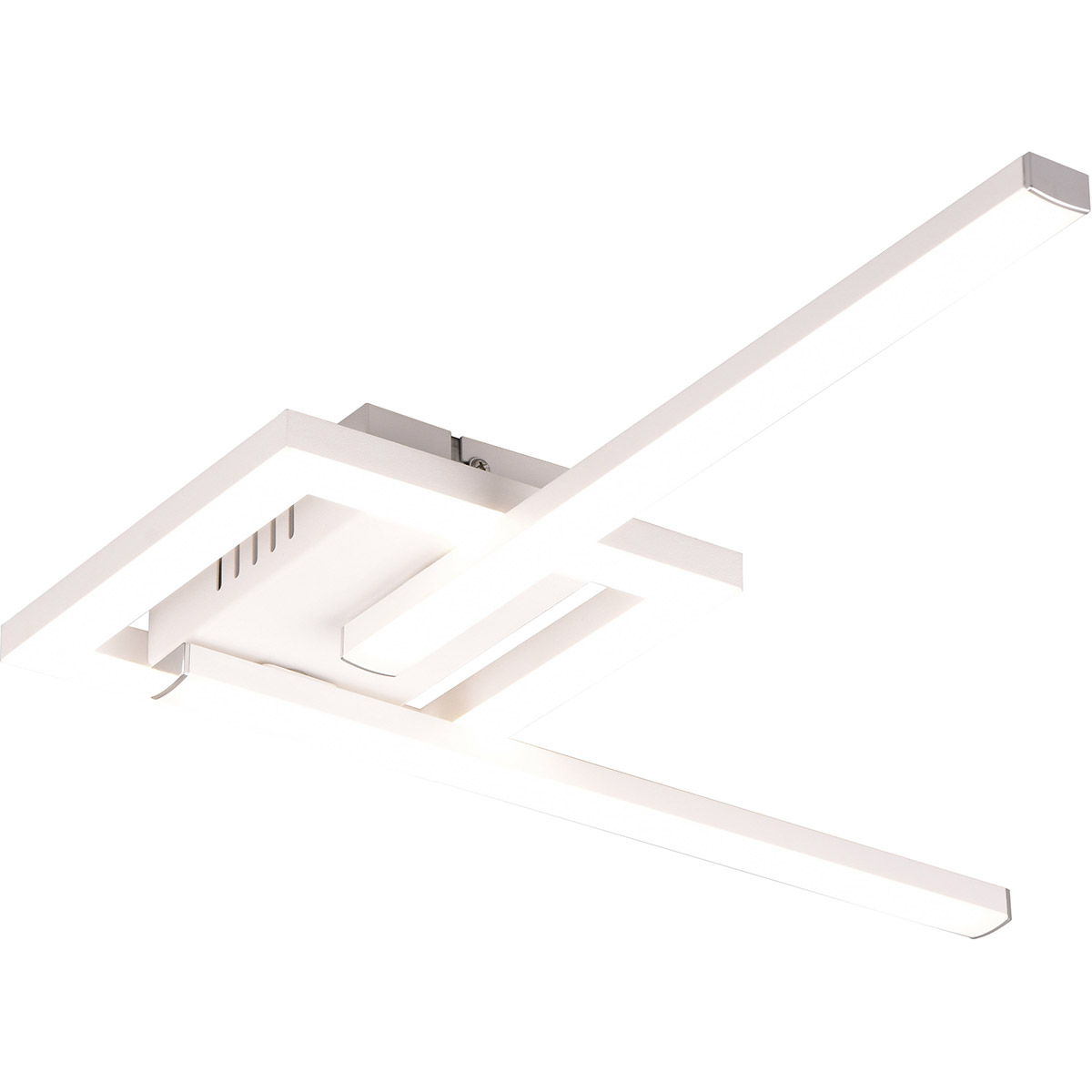 LED Plafonnier - Éclairage de Plafond - Trion Aile - 17W - Blanc Naturel 4000K - Orientable - Blanc Mat - Métal