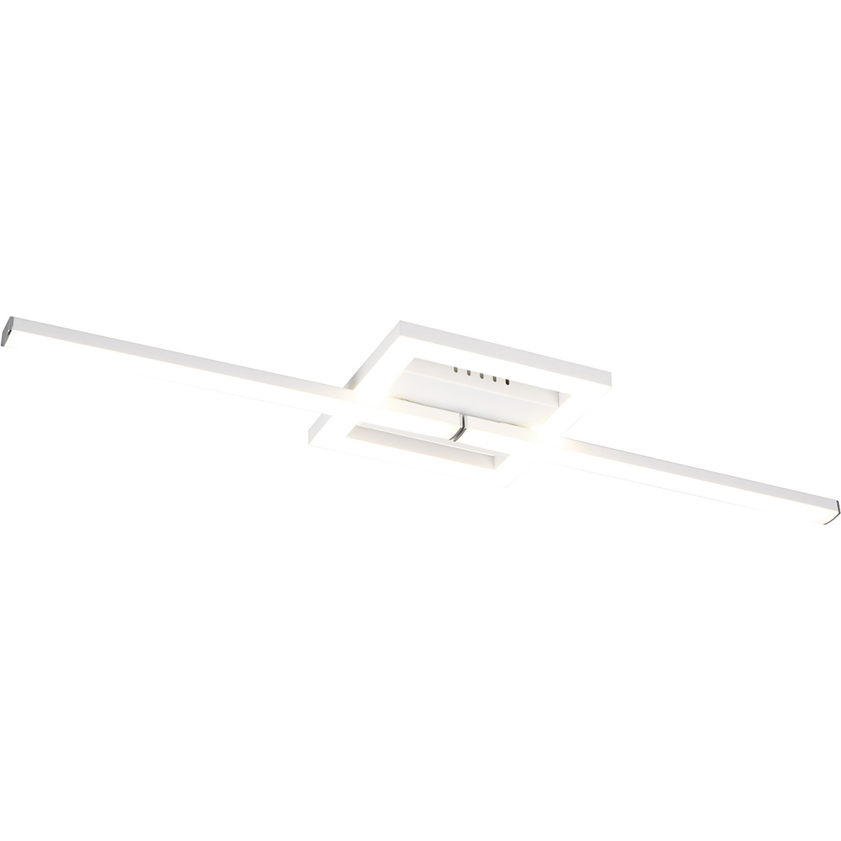 LED Plafonnier - Éclairage de Plafond - Trion Aile - 17W - Blanc Naturel 4000K - Orientable - Blanc Mat - Métal