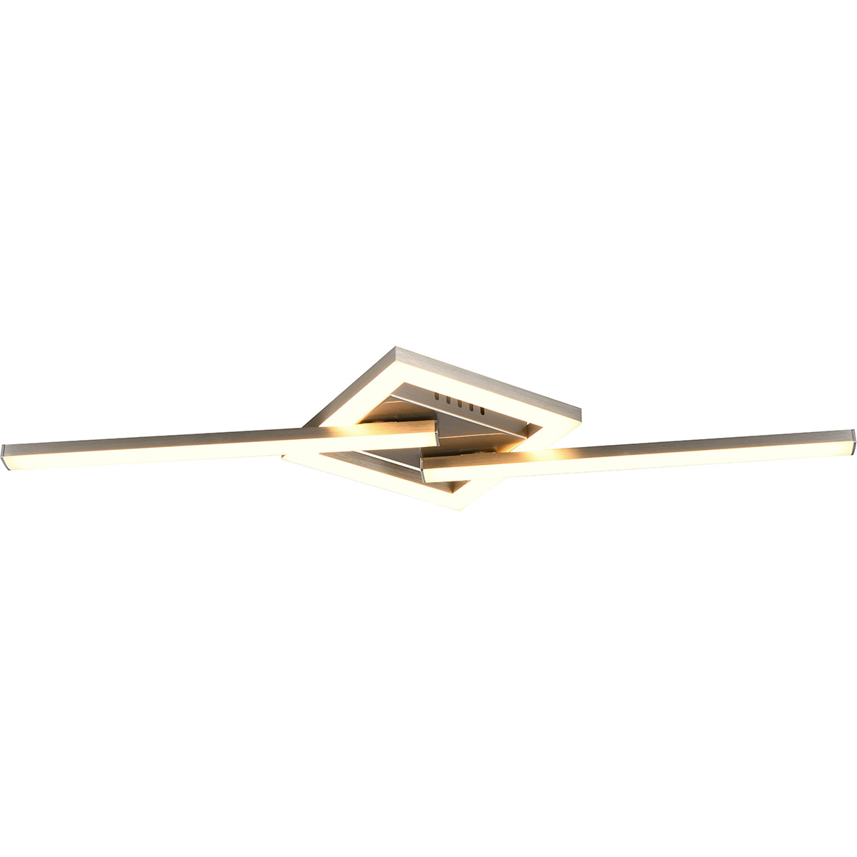 LED Plafonnier - Éclairage de Plafond - Trion Aile - 17W - Blanc Chaud 3000K - Orientable - Nickel Mat - Métal