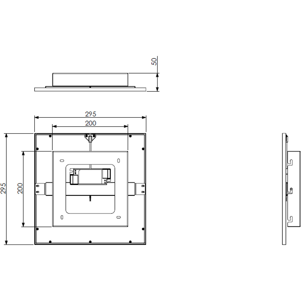 Plafonnier LED - Éclairage de Plafond - Trion Alina - 13.5W - Blanc Chaud 3000K - Mat Noir - Aluminium - 30cm