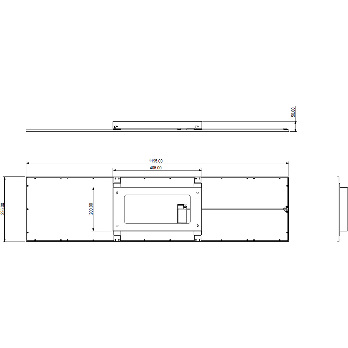 Plafonnier LED - Éclairage de Plafond - Trion Alina - 34W - Blanc Chaud 3000K - Mat Noir - Aluminium - 120cm