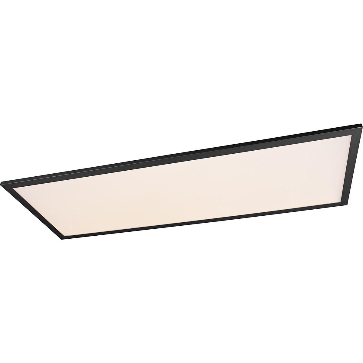 Plafonnier LED - Éclairage de Plafond - Trion Alina - 34W - Blanc Chaud 3000K - Mat Noir - Aluminium - 80cm