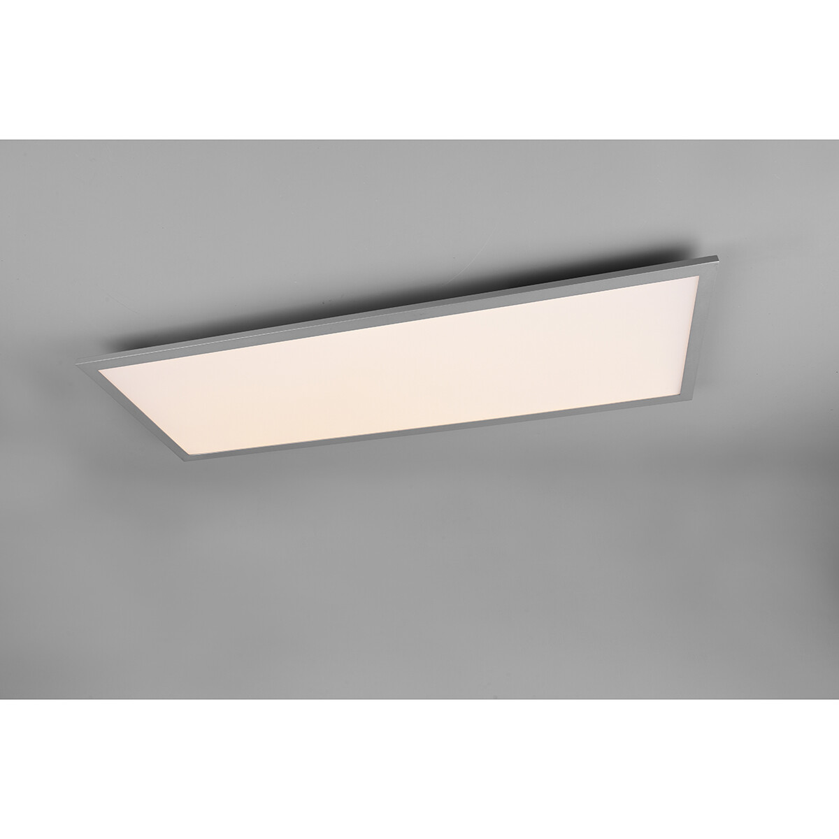 Plafonnier LED - Éclairage de Plafond - Trion Alina - 34W - Blanc Chaud 3000K - Mat Titane - Aluminium - 80cm