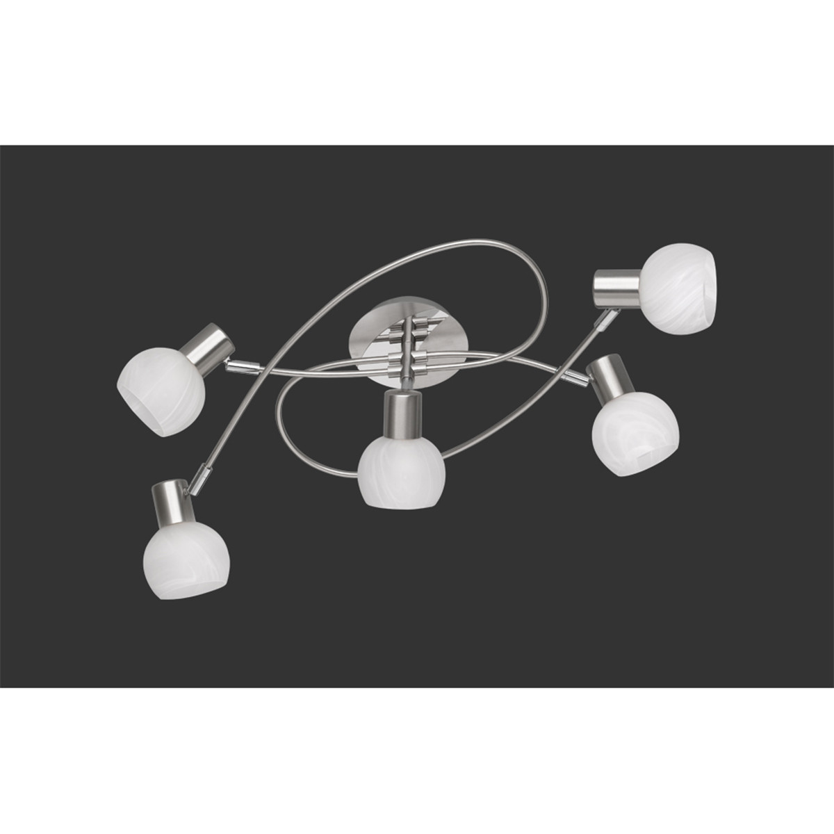 Spots encastrés au plafond LED - Trion Antiniba - Douille E14 - 5-lumières - Rond - Mat Nickel - Aluminium