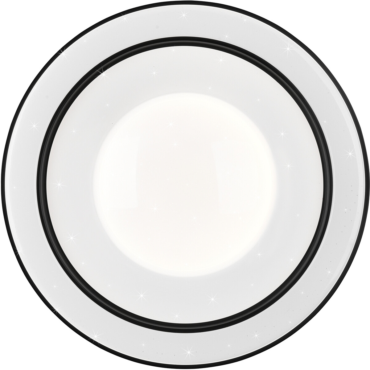 Plafonnier LED - Éclairage de Plafond - Trion Aroma - 22W - RGBW - Dimmable - Couleur de lumière ajustable - Télécommande - Lumière Étoile - Rond - Mat Noir - Plastique