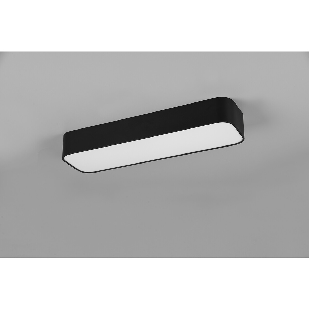 Plafonnier LED - Éclairage de Plafond - Trion Astinto - 21W - Couleur de lumière ajustable - Dimmable - Rectangle - Mat Noir - Aluminium