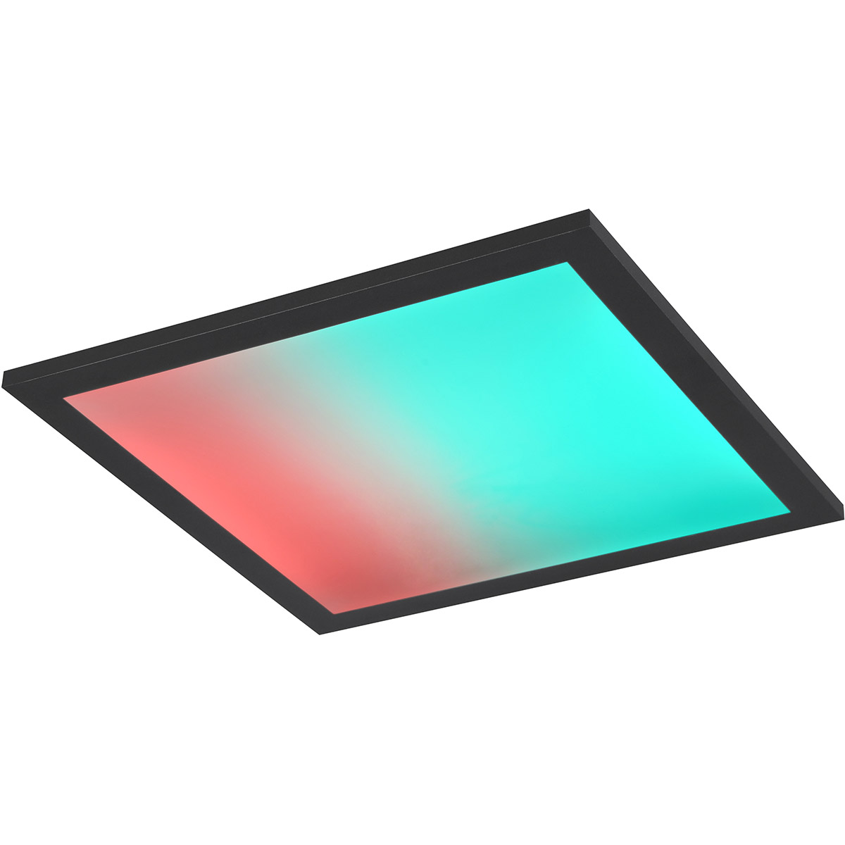 LED Plafonnier - Éclairage de Plafond - Trion Atex - 13W - RGBW - Gradable - Couleur Ajustable - Télécommande - Veilleuse - Noir Mat - Métal