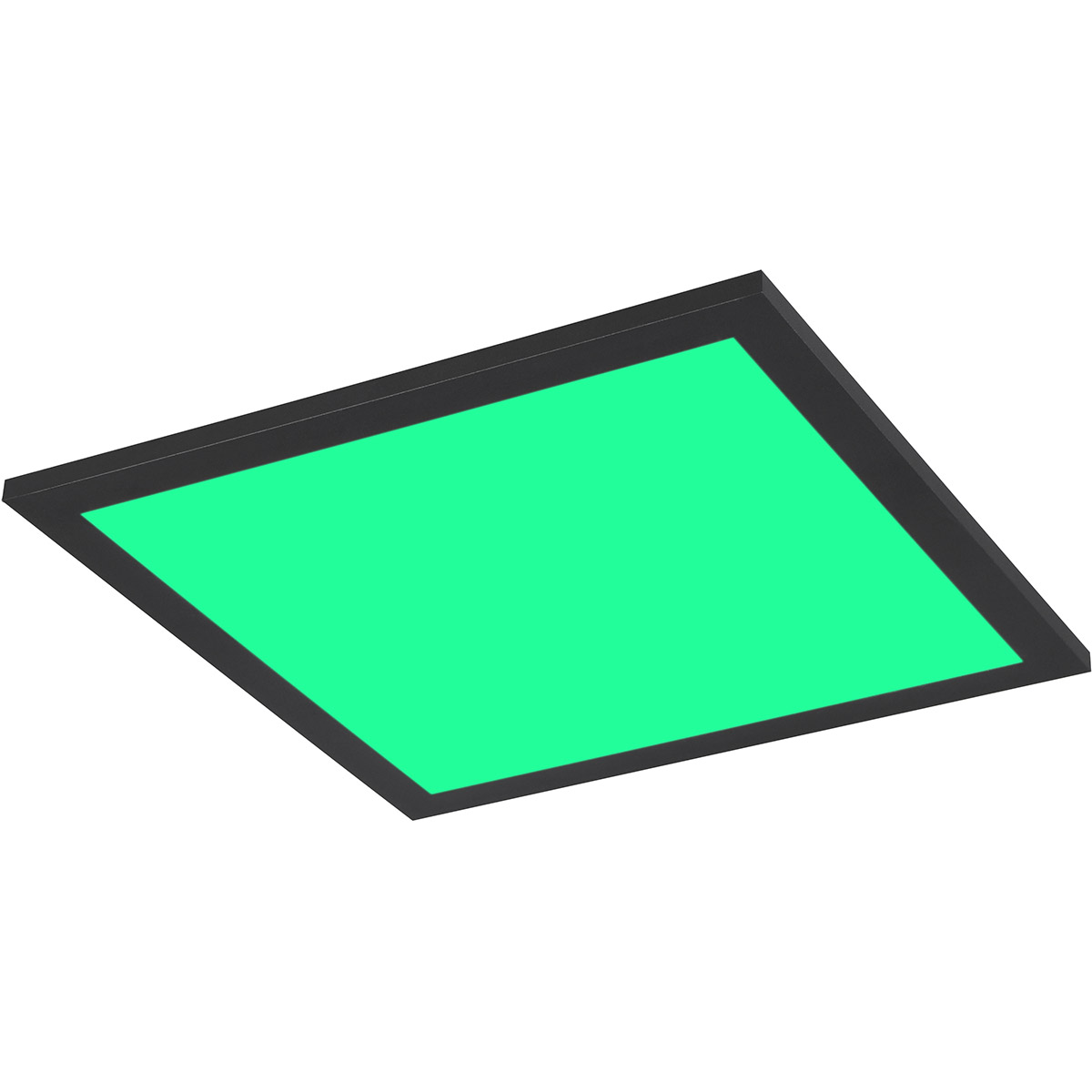 LED Plafonnier - Éclairage de Plafond - Trion Atex - 13W - RGBW - Gradable - Couleur Ajustable - Télécommande - Veilleuse - Noir Mat - Métal