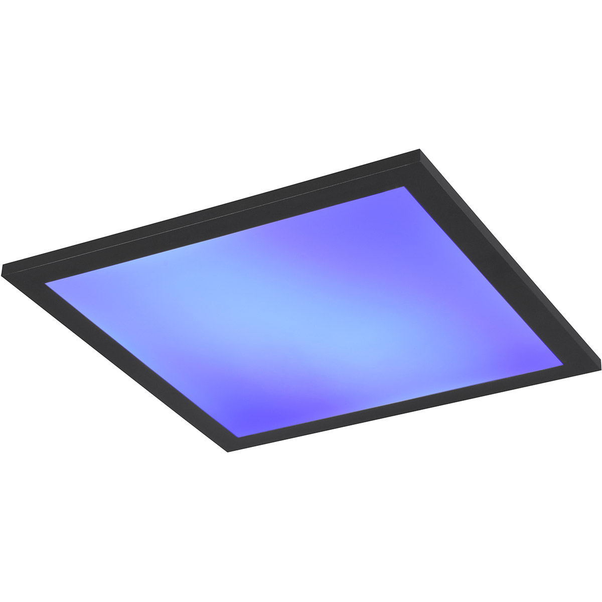 LED Plafonnier - Éclairage de Plafond - Trion Atex - 13W - RGBW - Gradable - Couleur Ajustable - Télécommande - Veilleuse - Noir Mat - Métal