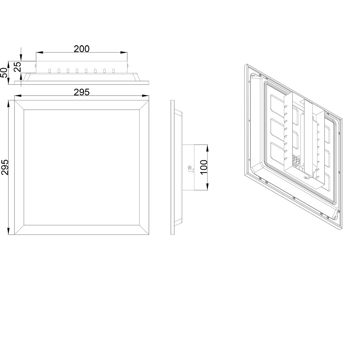 LED Plafonnier - Éclairage de Plafond - Trion Atex - 13W - RGBW - Gradable - Couleur Ajustable - Télécommande - Veilleuse - Noir Mat - Métal