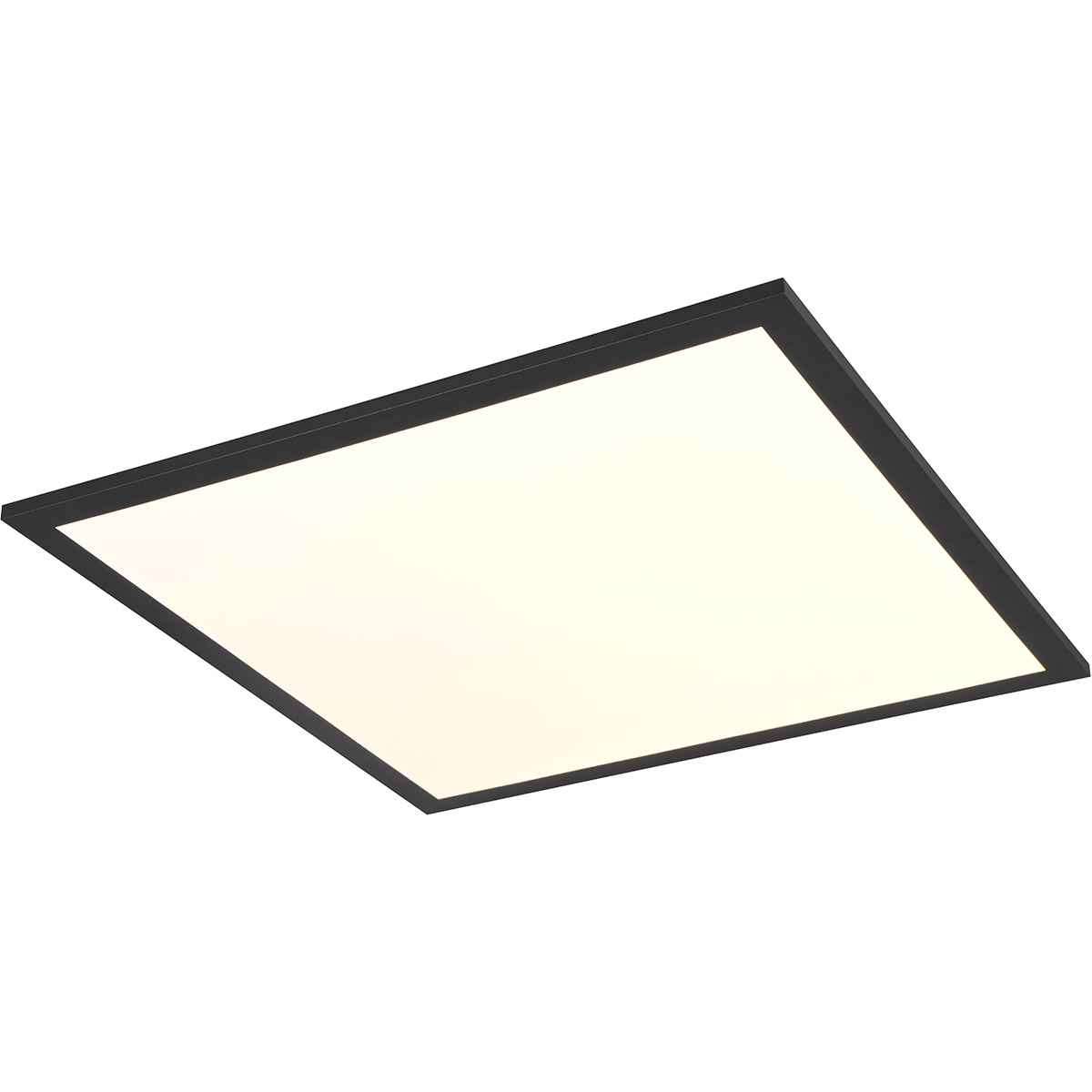 LED Plafonnier - Éclairage de Plafond - Trion Atex - 18W - RGBW - Gradable - Couleur Ajustable - Télécommande - Veilleuse - Noir Mat - Métal