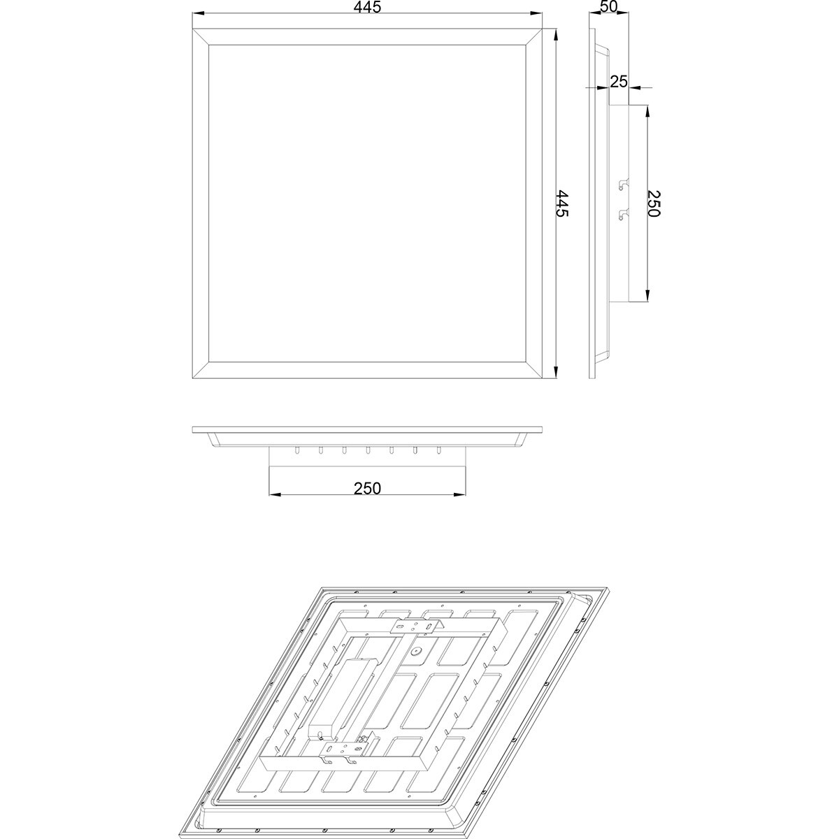 LED Plafonnier - Éclairage de Plafond - Trion Atex - 18W - RGBW - Gradable - Couleur Ajustable - Télécommande - Veilleuse - Noir Mat - Métal