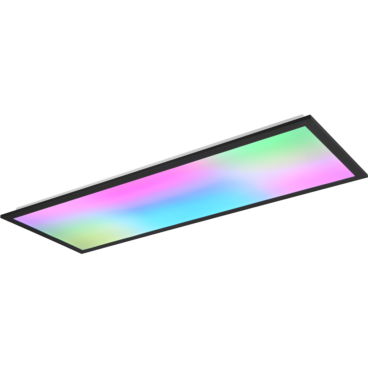 LED Plafonnier - Éclairage de Plafond - Trion Atex XL - 31W - RGBW - Gradable - Couleur Ajustable - Télécommande - Veilleuse - Noir Mat - Métal