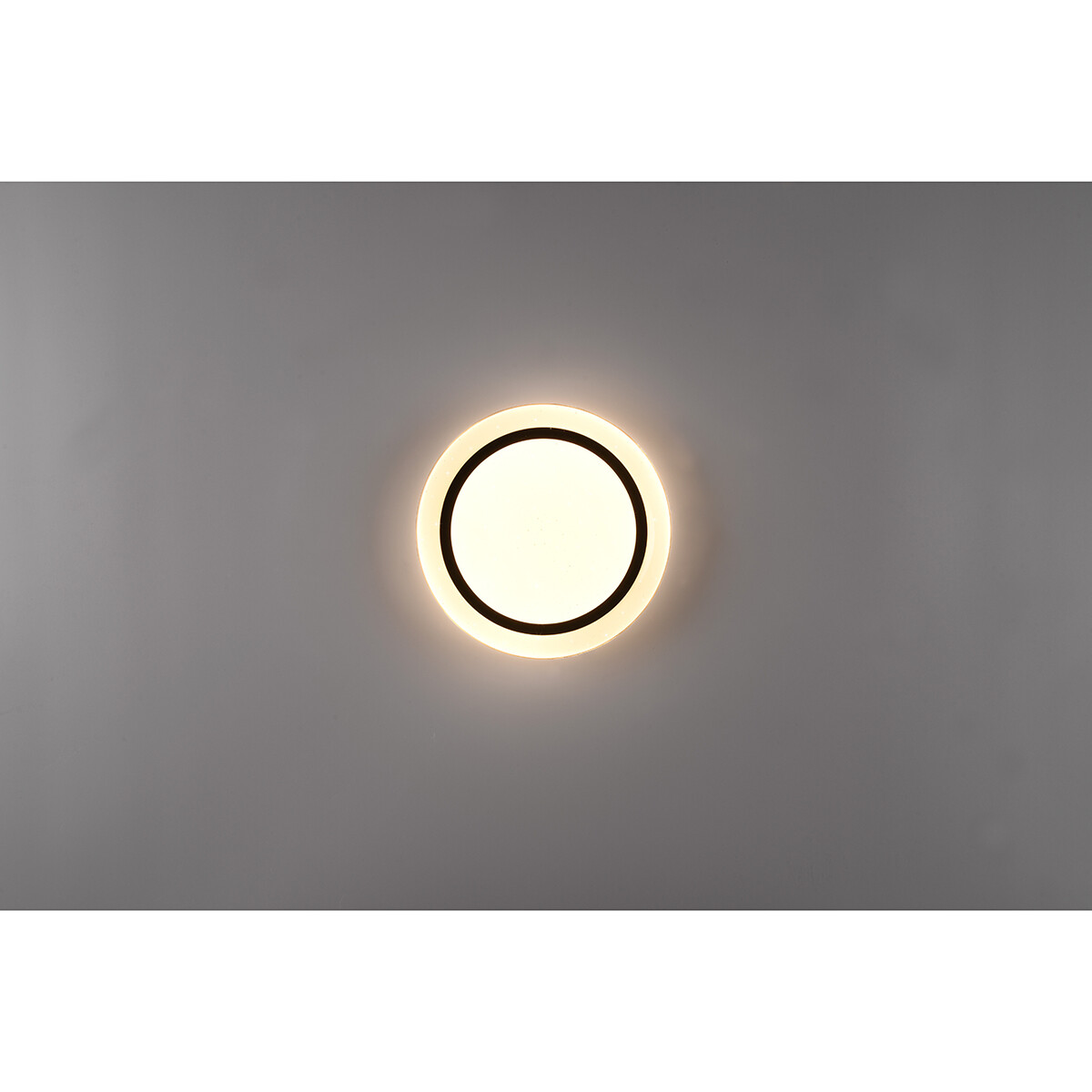 Plafonnier LED - Éclairage de Plafond - Trion Atras - 10.5W - Couleur de lumière ajustable - Télécommande - Dimmable - Lumière Étoile - Rond - Mat Noir - Plastique