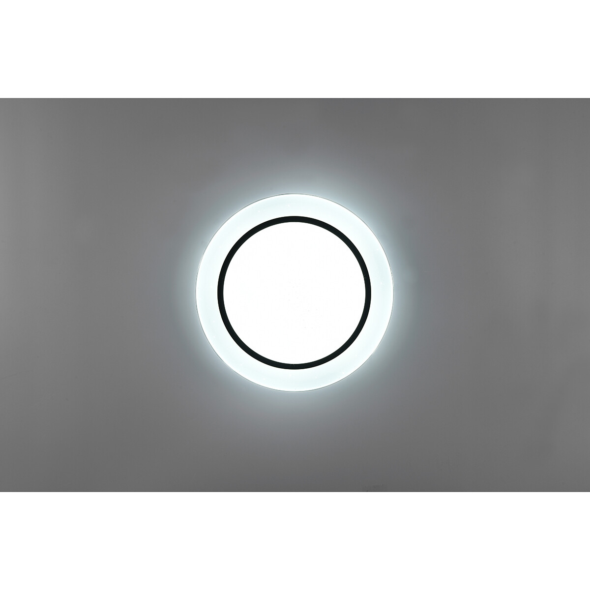 Plafonnier LED - Éclairage de Plafond - Trion Atras - 18W - Couleur de lumière ajustable - Télécommande - Dimmable - Lumière Étoile - Rond - Mat Noir - Plastique