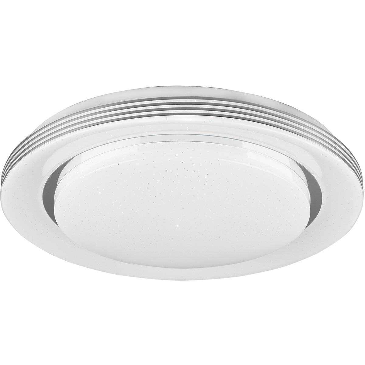 Plafonnier LED - Éclairage de Plafond - Trion Atras - 18W - Couleur de lumière ajustable - Télécommande - Dimmable - Lumière Étoile - Rond - Mat Blanc - Plastique