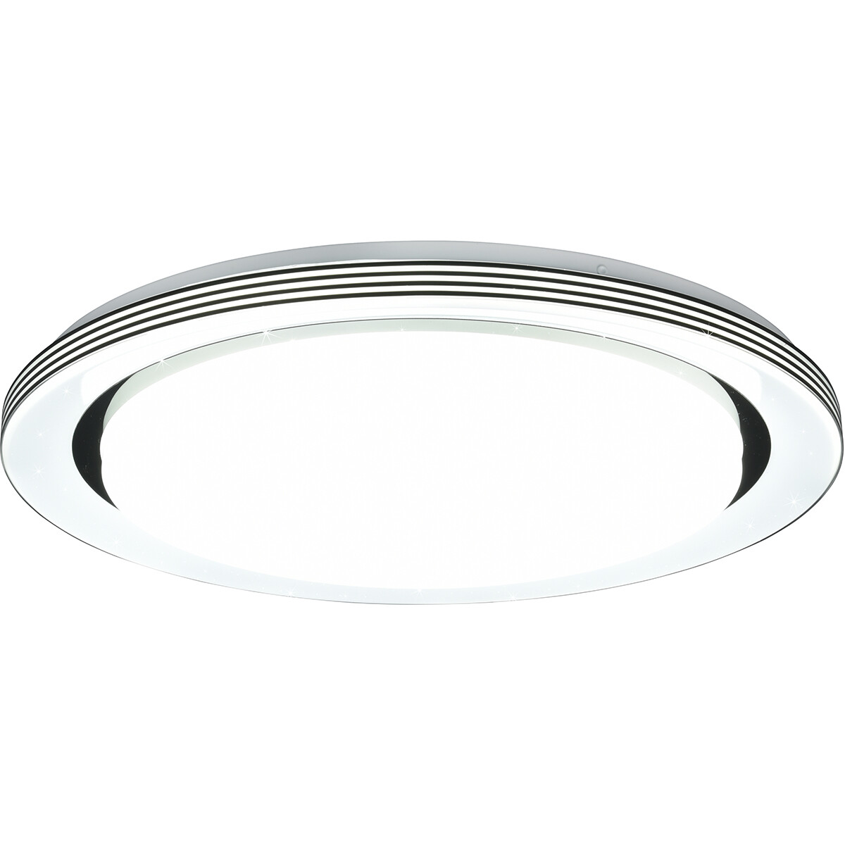 Plafonnier LED - Éclairage de Plafond - Trion Atras - 21W - Couleur de lumière ajustable - Télécommande - Dimmable - Lumière Étoile - Rond - Mat Noir - Plastique