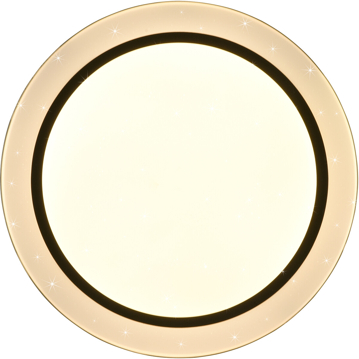 Plafonnier LED - Éclairage de Plafond - Trion Atras - 21W - Couleur de lumière ajustable - Télécommande - Dimmable - Lumière Étoile - Rond - Mat Noir - Plastique