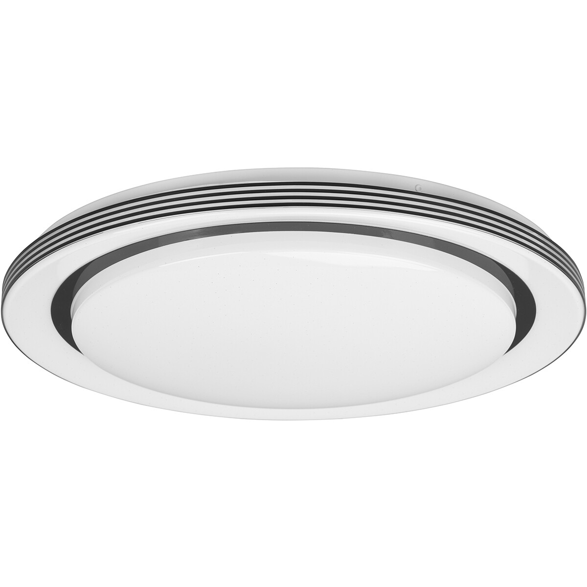 Plafonnier LED - Éclairage de Plafond - Trion Atras - 21W - Couleur de lumière ajustable - Télécommande - Dimmable - Lumière Étoile - Rond - Mat Noir - Plastique