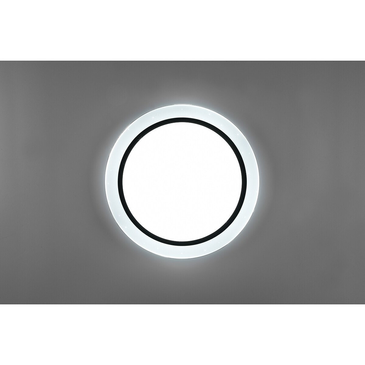 Plafonnier LED - Éclairage de Plafond - Trion Atras - 21W - Couleur de lumière ajustable - Télécommande - Dimmable - Lumière Étoile - Rond - Mat Noir - Plastique