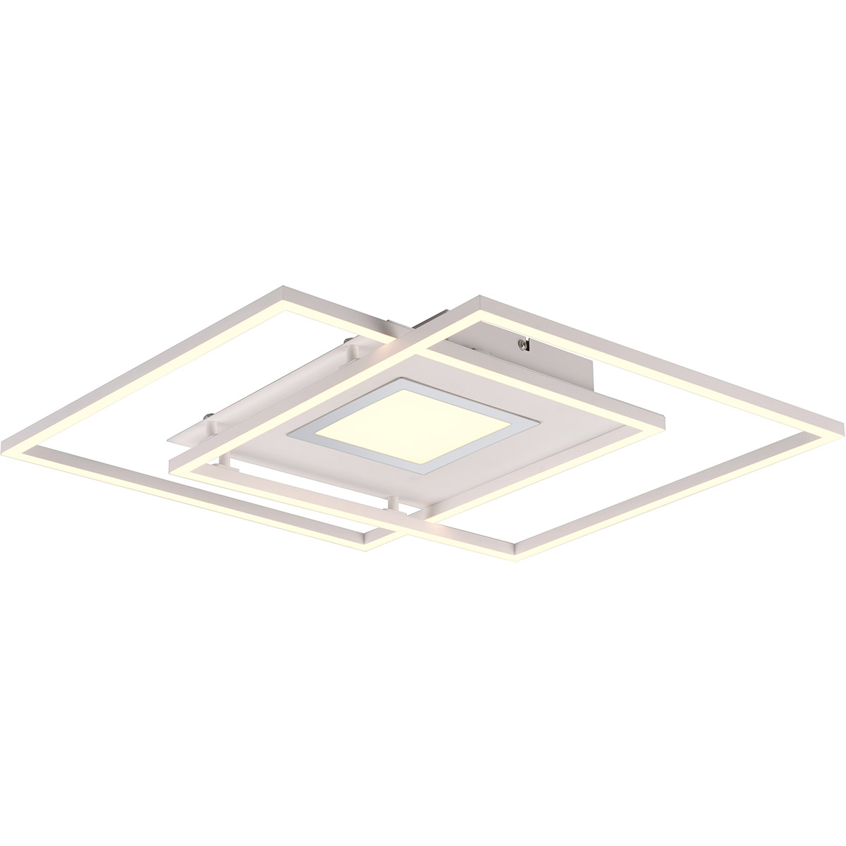 Plafonnier LED - Éclairage de Plafond - Trion Avia - 36W - Couleur de lumière ajustable - Télécommande - Dimmable - Mat Blanc - Aluminium