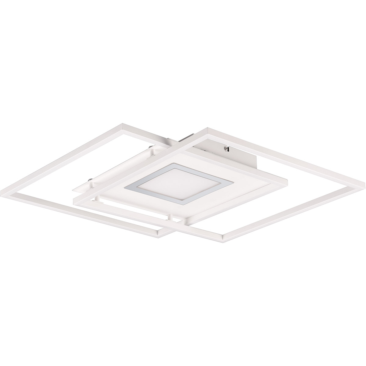 Plafonnier LED - Éclairage de Plafond - Trion Avia - 36W - Couleur de lumière ajustable - Télécommande - Dimmable - Mat Blanc - Aluminium