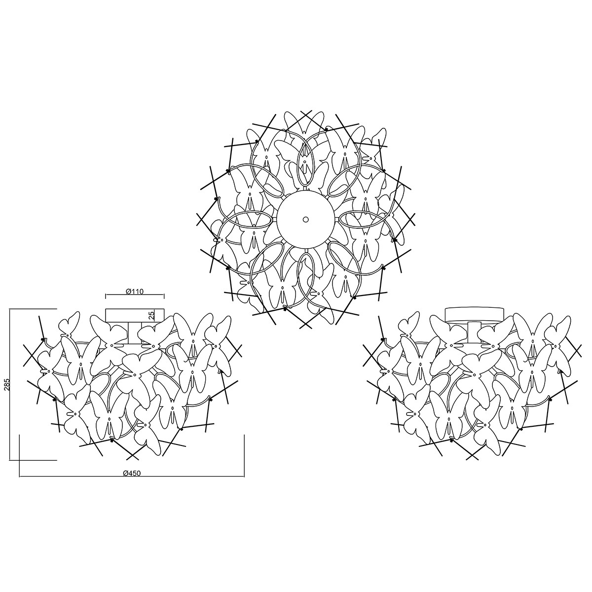 Plafonnier LED - Éclairage de Plafond - Trion Baduli - Douille G9 - 3-lumières - Rond - Chrome Brillant - Aluminium