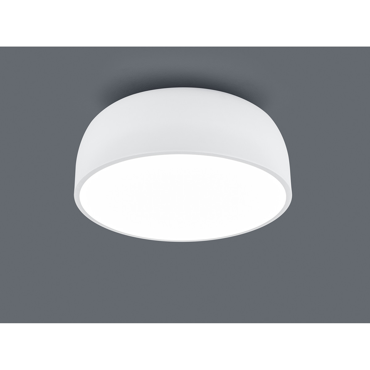 Plafonnier LED - Éclairage de Plafond - Trion Barnon - Douille E27 - 4-lumières - Rond - Mat Blanc - Aluminium