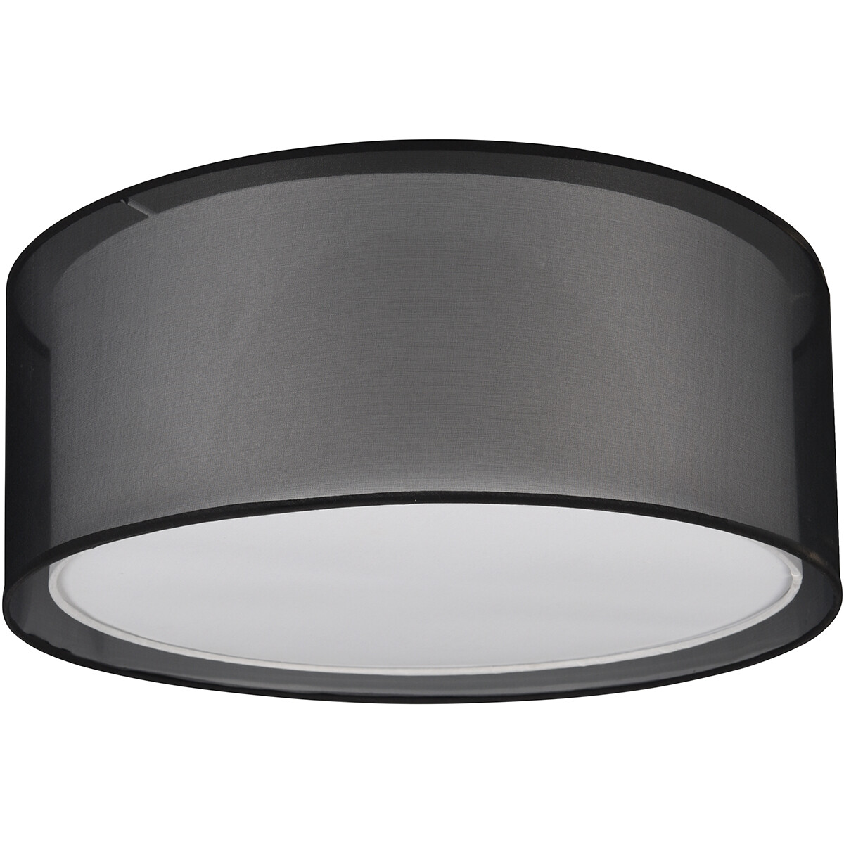 Plafonnier LED - Éclairage de Plafond - Trion Bidon - Douille E27 - 1-lumière - Rond - Mat Noir - Aluminium