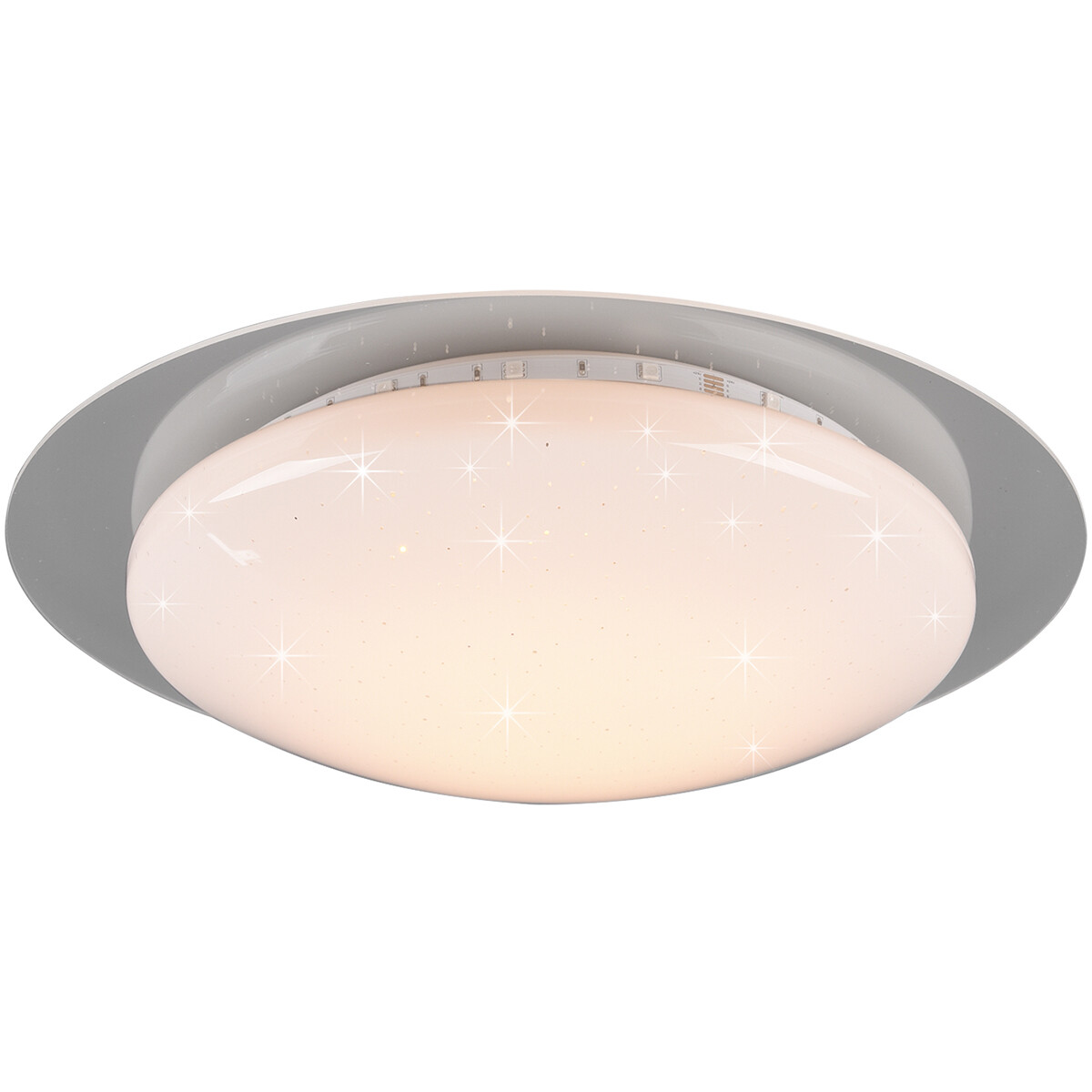 Plafonnier LED - Éclairage de Plafond - Trion Bolbi - 8.5W - Couleur de lumière ajustable - RGBW - Télécommande - Dimmable - Rond - Mat Blanc - Plastique