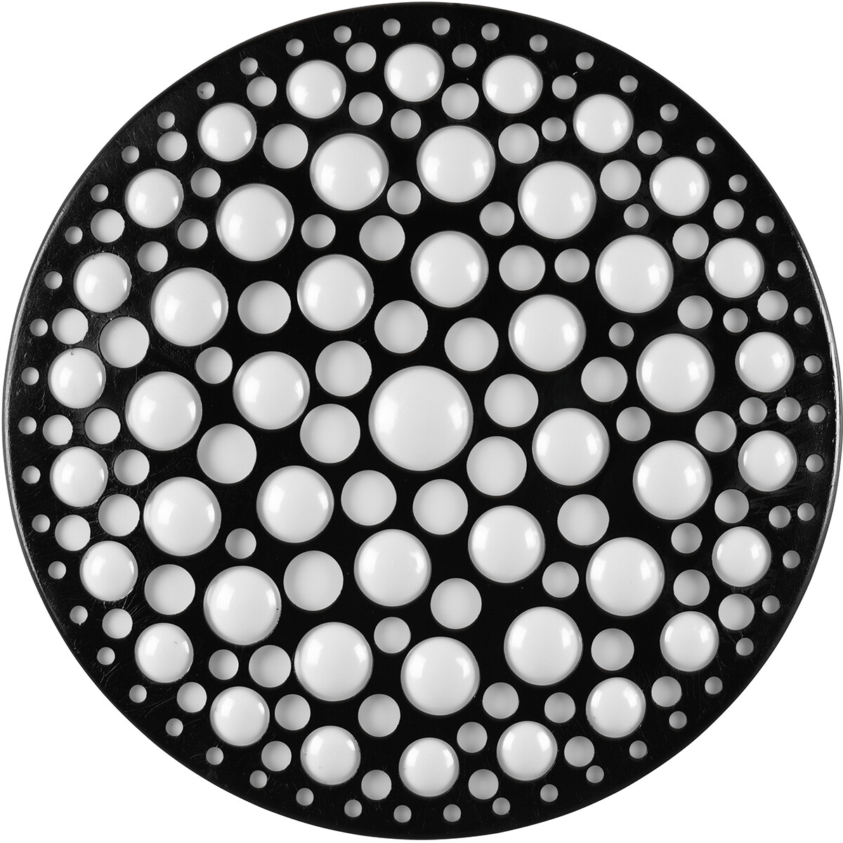 Plafonnier LED - Éclairage de Plafond - Trion Carol - 11W - Blanc Chaud 3000K - Rond - Mat Noir - Plastique