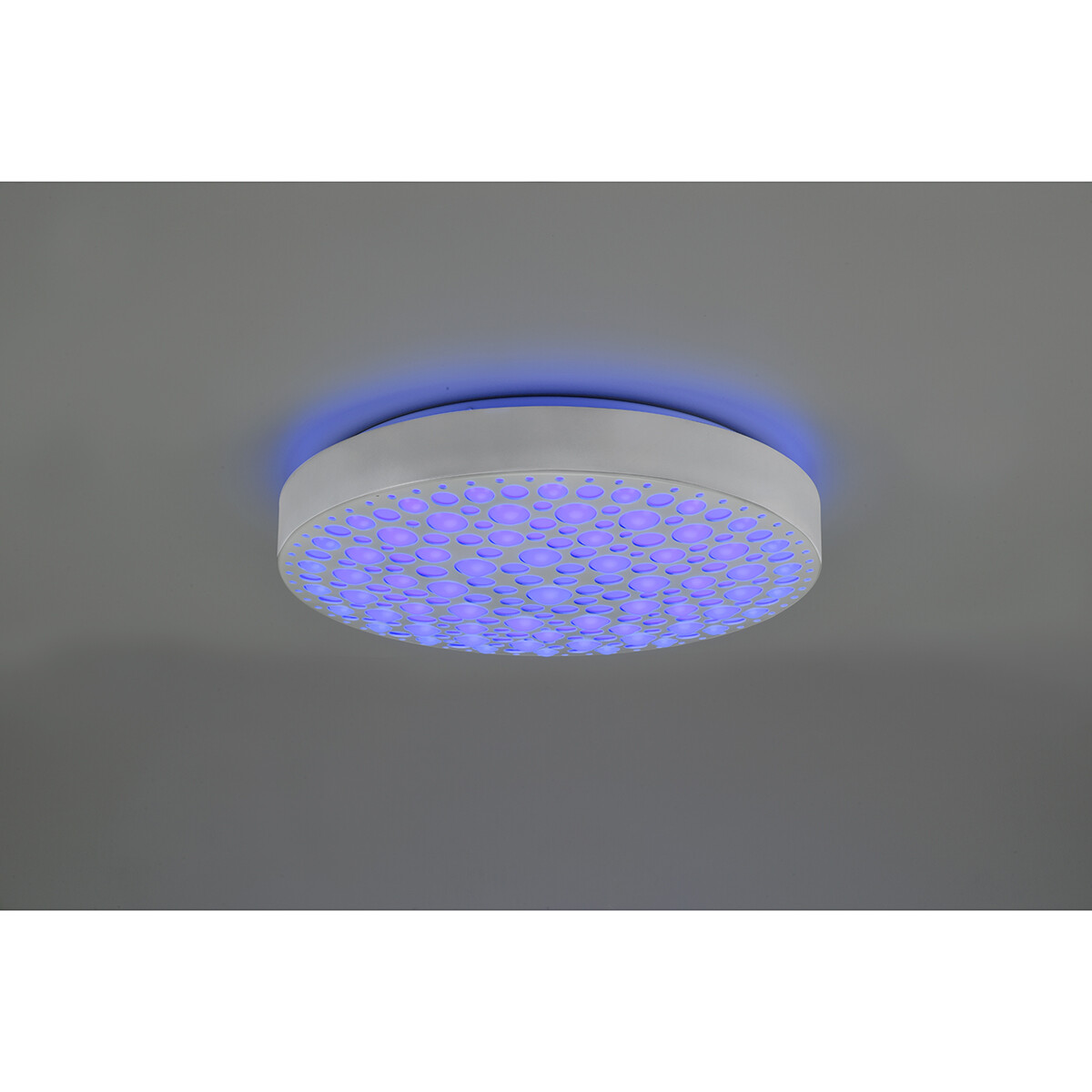 Plafonnier LED - Éclairage de Plafond - Trion Carol - 22W - Couleur de lumière ajustable - RGB - Télécommande - Dimmable - Rond - Mat Blanc - Plastique