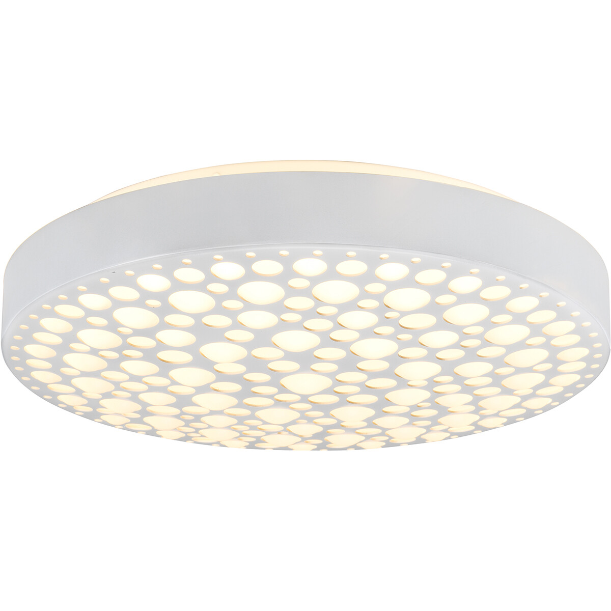 Plafonnier LED - Éclairage de Plafond - Trion Carol - 22W - Couleur de lumière ajustable - RGB - Télécommande - Dimmable - Rond - Mat Blanc - Plastique