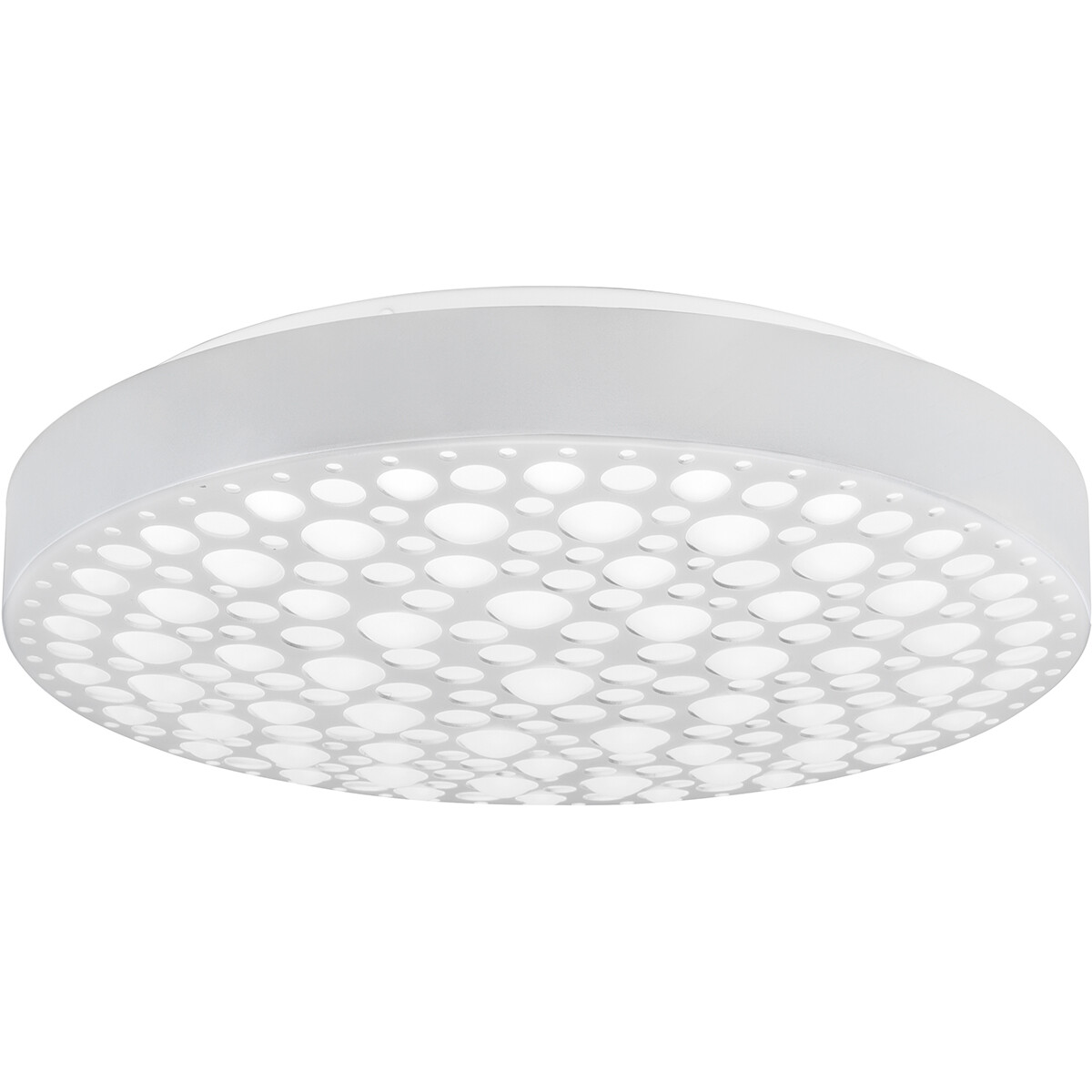 Plafonnier LED - Éclairage de Plafond - Trion Carol - 22W - Couleur de lumière ajustable - RGB - Télécommande - Dimmable - Rond - Mat Blanc - Plastique