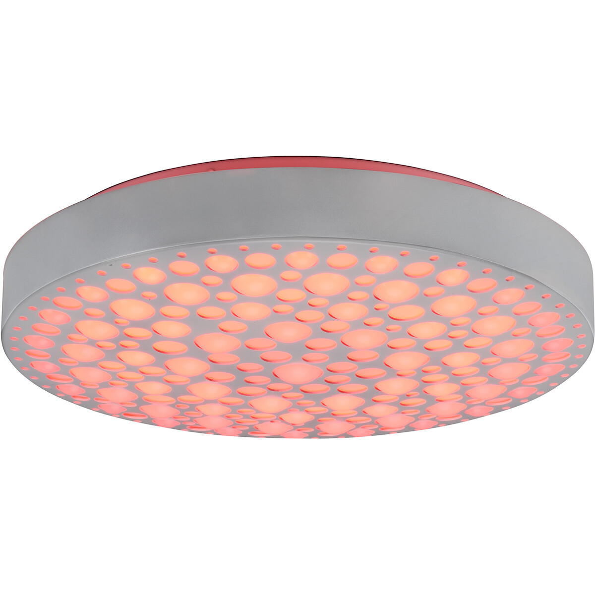 Plafonnier LED - Éclairage de Plafond - Trion Carol - 22W - Couleur de lumière ajustable - RGB - Télécommande - Dimmable - Rond - Mat Blanc - Plastique