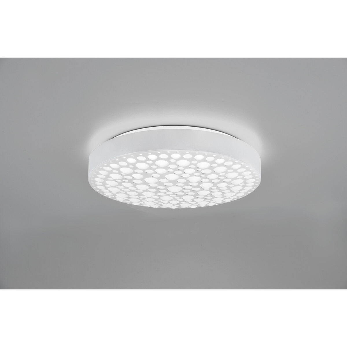 Plafonnier LED - Éclairage de Plafond - Trion Carol - 22W - Couleur de lumière ajustable - RGB - Télécommande - Dimmable - Rond - Mat Blanc - Plastique