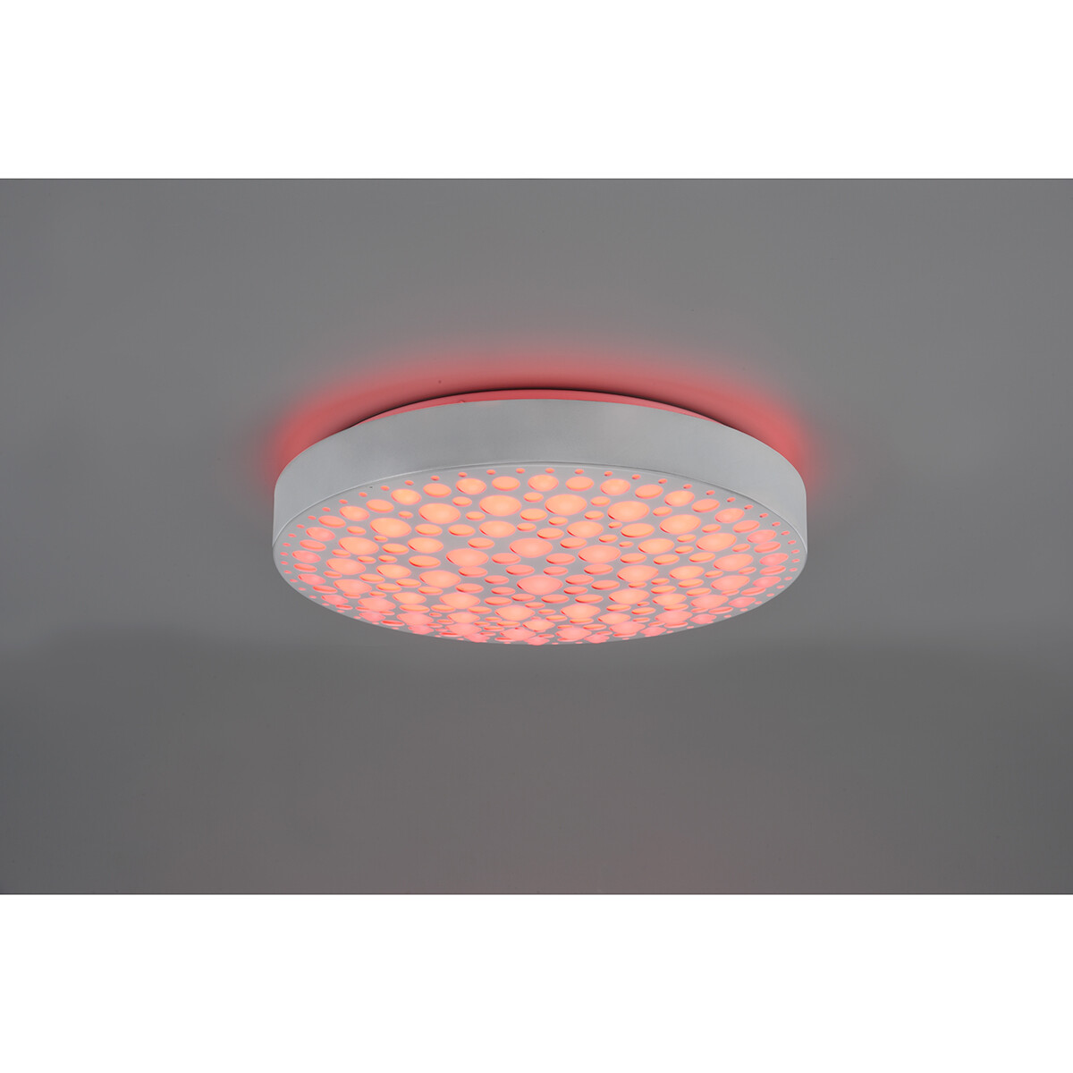 Plafonnier LED - Éclairage de Plafond - Trion Carol - 22W - Couleur de lumière ajustable - RGB - Télécommande - Dimmable - Rond - Mat Blanc - Plastique