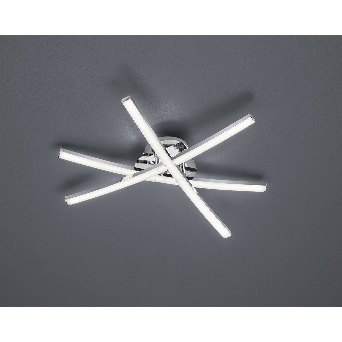 Plafonnier LED - Éclairage de Plafond - Trion Cipolo - 15W - Blanc Chaud 3000K - Rectangle - Chrome Brillant - Aluminium