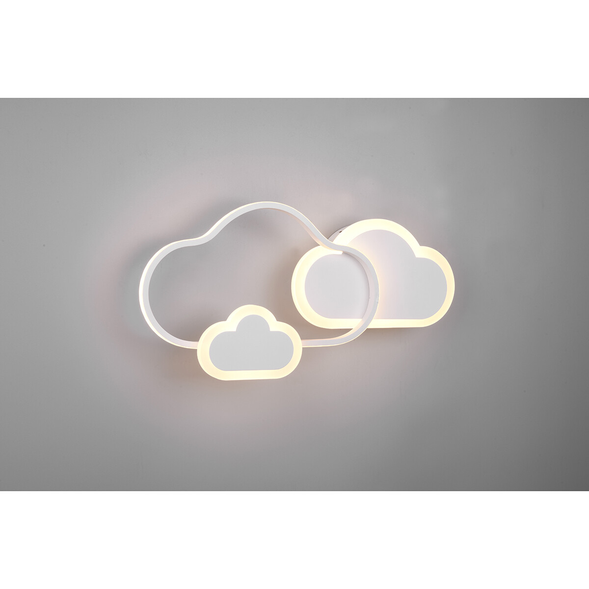 Plafonnier LED - Éclairage de Plafond - Trion Claudia - 29W - Blanc Chaud 3000K - RGBW - Dimmable - Télécommande - Rond - Mat Blanc - Plastique