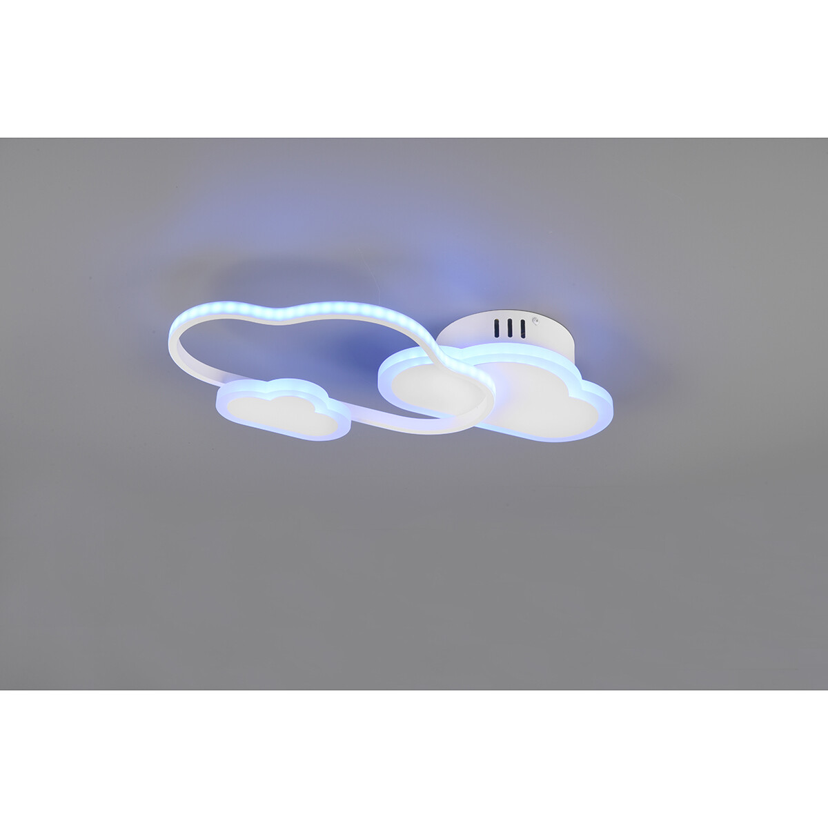 Plafonnier LED - Éclairage de Plafond - Trion Claudia - 29W - Blanc Chaud 3000K - RGBW - Dimmable - Télécommande - Rond - Mat Blanc - Plastique