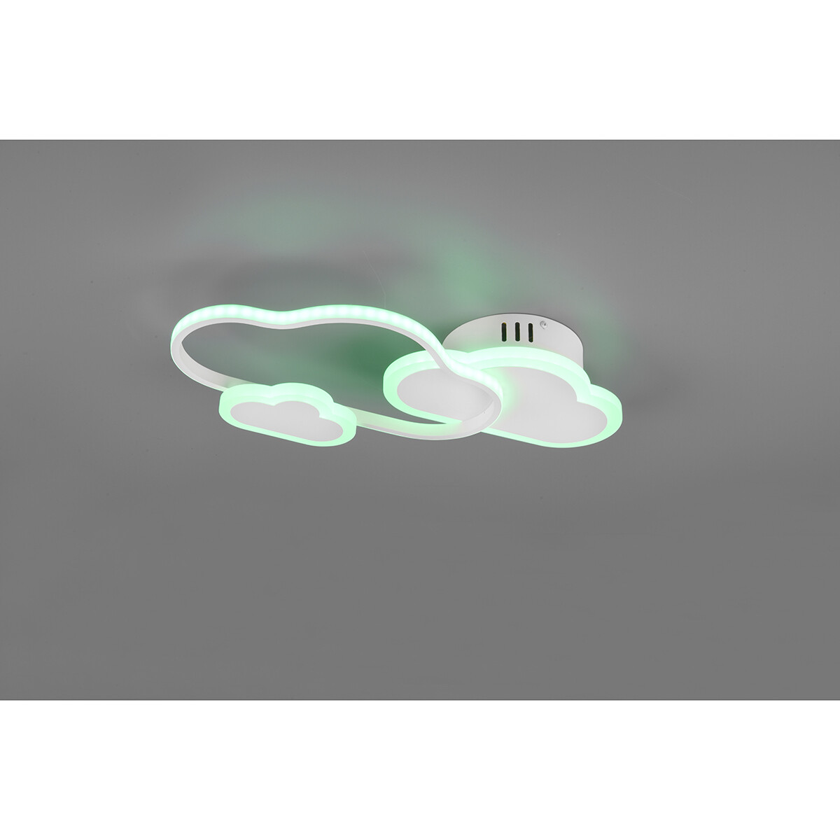 Plafonnier LED - Éclairage de Plafond - Trion Claudia - 29W - Blanc Chaud 3000K - RGBW - Dimmable - Télécommande - Rond - Mat Blanc - Plastique