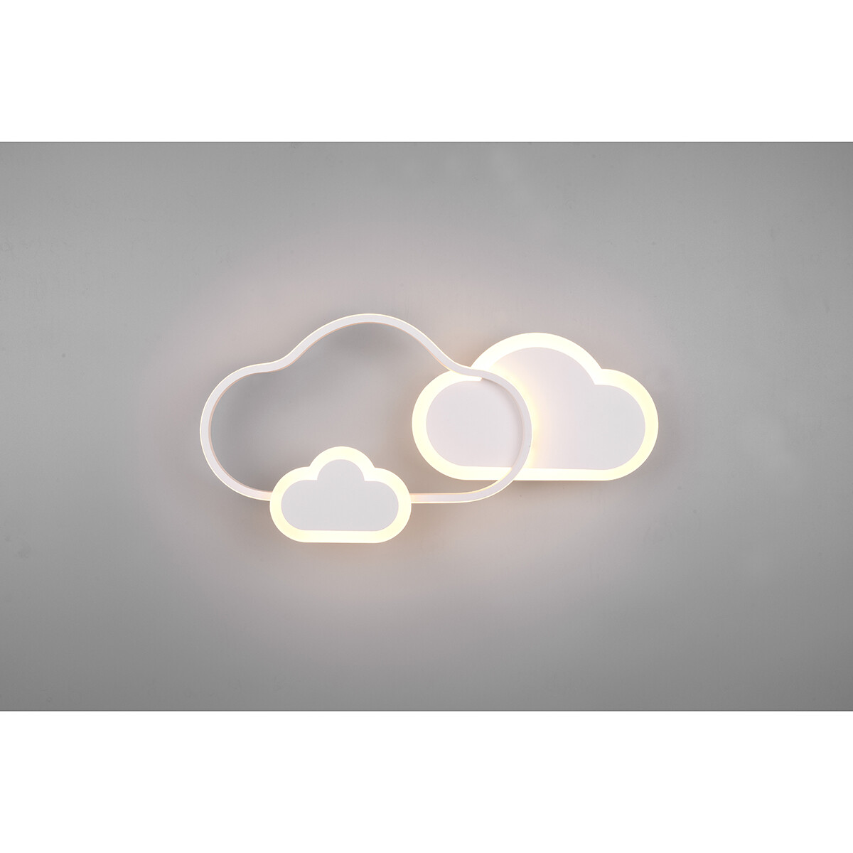 Plafonnier LED - Éclairage de Plafond - Trion Claudia - 29W - Blanc Chaud 3000K - RGBW - Dimmable - Télécommande - Rond - Mat Blanc - Plastique