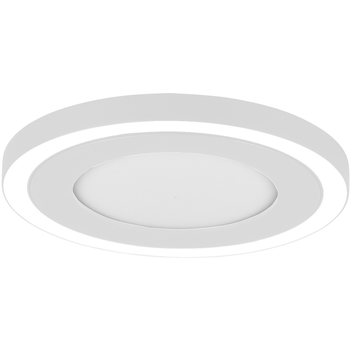 Plafonnier LED - Éclairage de Plafond - Trion Coman - 17W - Blanc Neutre 4000K - Rond - Mat Blanc - Plastique